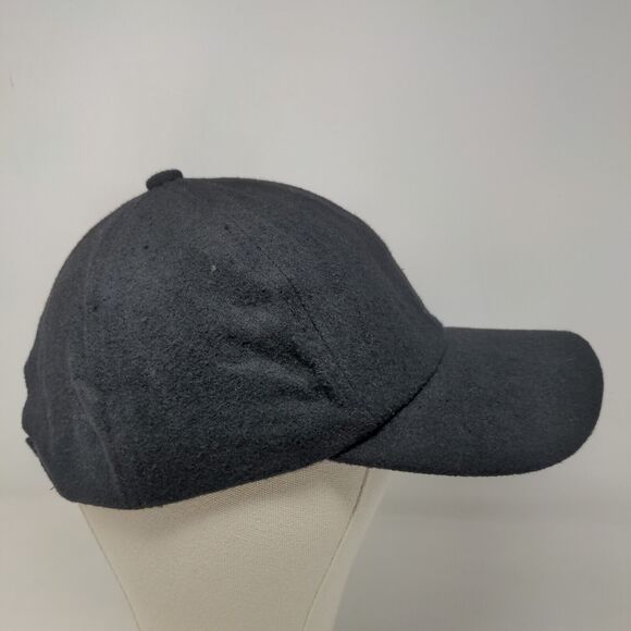 Unbranded Men's Strapback Hat Black Adjustable 100% Polyester Blank - Picture 4 of 7